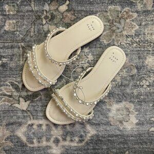 Pearl Beaded Strap Sandals - A New Day